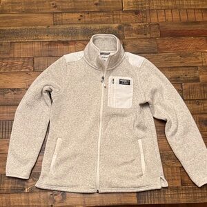 Women's L.L.Bean Sweater Fleece Full-Zip Overlay Jacket, Small (Sailcloth)